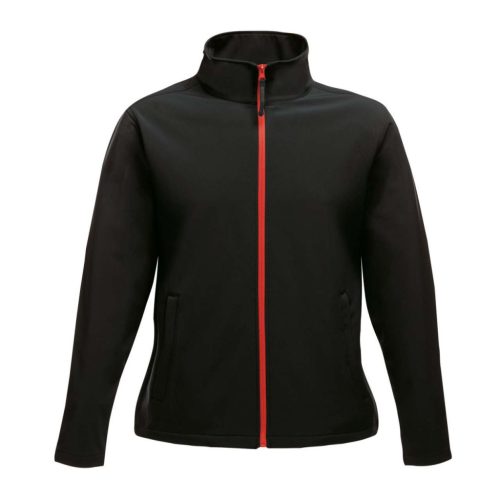 Regatta Női két rétegű, vízlepergető softshell dzseki, RETRA629, Black/Classic Red-S