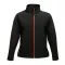 Regatta Női két rétegű, vízlepergető softshell dzseki, RETRA629, Black/Classic Red-S