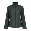 Regatta Női két rétegű, vízlepergető softshell dzseki, RETRA629, Dk Spruce/Black-S