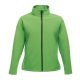 Regatta Női két rétegű, vízlepergető softshell dzseki, RETRA629, Extreme Green/Black-L