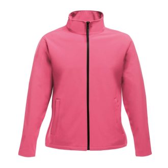   Regatta Női két rétegű, vízlepergető softshell dzseki, RETRA629, Hot Pink/Black-L