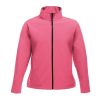 Regatta Női két rétegű, vízlepergető softshell dzseki, RETRA629, Hot Pink/Black-M