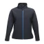 Regatta Női két rétegű, vízlepergető softshell dzseki, RETRA629, Navy/French Blue-M