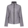 Regatta Női két rétegű, vízlepergető softshell dzseki, RETRA629, Rock Grey/Black-XL