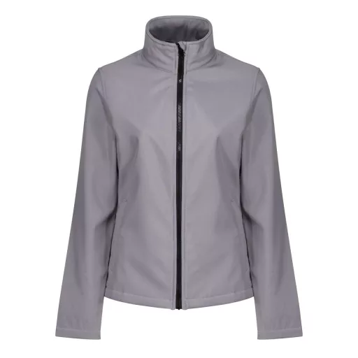 Regatta Női két rétegű, vízlepergető softshell dzseki, RETRA629, Rock Grey/Black-XL