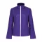 Regatta Női két rétegű, vízlepergető softshell dzseki, RETRA629, Vibrant Purple/Black-XL
