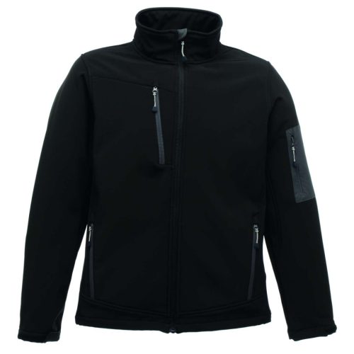 Regatta vízálló és lélegző 3 rétegű szövött softshell dzseki, RETRA674, Black/Seal Grey-S