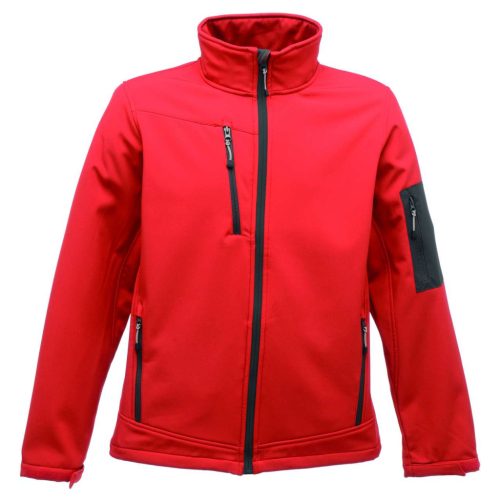 Regatta vízálló és lélegző 3 rétegű szövött softshell dzseki, RETRA674, Classic Red/Seal Grey-L