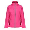 Regatta OCTAGON II Női 3 rétegű softshell dzseki, RETRA689, Hot Pink/Black-3XL