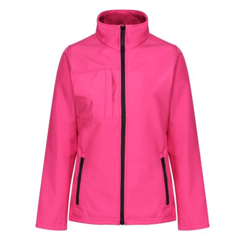 Regatta OCTAGON II Női 3 rétegű softshell dzseki, RETRA689, Hot Pink/Black-3XL