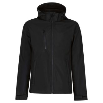   Regatta levehető kapucnis, 3 rétegű férfi softshell kabát, RETRA701, Black/Black-S