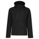 Regatta levehető kapucnis, 3 rétegű férfi softshell kabát, RETRA701, Black/Black-XL