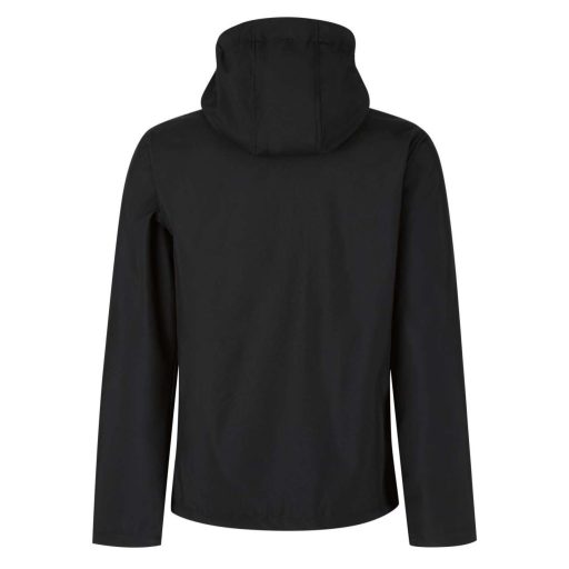 Regatta levehető kapucnis, 3 rétegű férfi softshell kabát, RETRA701, Black/Classic Red-2XL