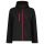 Regatta levehető kapucnis, 3 rétegű férfi softshell kabát, RETRA701, Black/Classic Red-S