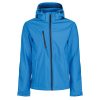 Regatta levehető kapucnis, 3 rétegű férfi softshell kabát, RETRA701, French Blue/Navy-S