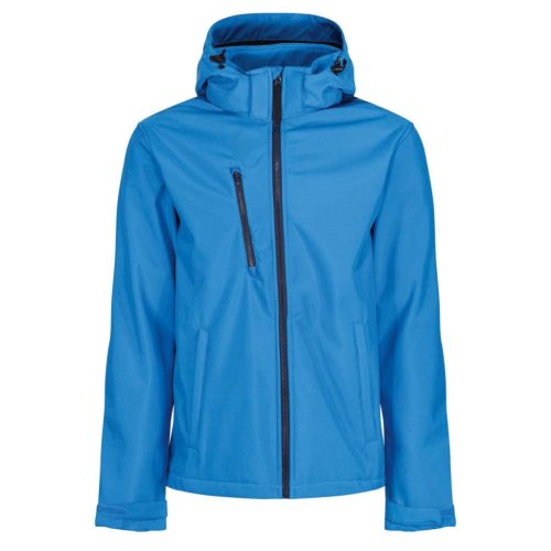 Regatta levehető kapucnis, 3 rétegű férfi softshell kabát, RETRA701, French Blue/Navy-S