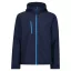 Regatta levehető kapucnis, 3 rétegű férfi softshell kabát, RETRA701, Navy/French Blue-S