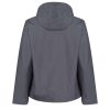 Regatta levehető kapucnis, 3 rétegű férfi softshell kabát, RETRA701, Seal Grey/Black-S