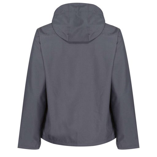 Regatta levehető kapucnis, 3 rétegű férfi softshell kabát, RETRA701, Seal Grey/Black-S