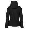 Regatta levehető kapucnis, 3 rétegű Női softshell dzseki, RETRA702, Black/Classic Red-16