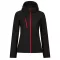 Regatta levehető kapucnis, 3 rétegű Női softshell dzseki, RETRA702, Black/Classic Red-20