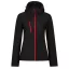 Regatta levehető kapucnis, 3 rétegű Női softshell dzseki, RETRA702, Black/Classic Red-20