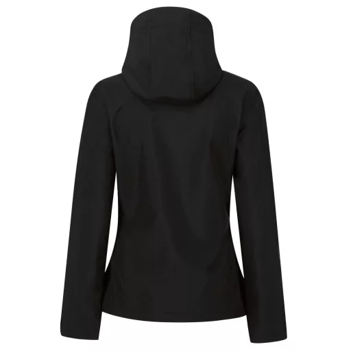 Regatta levehető kapucnis, 3 rétegű Női softshell dzseki, RETRA702, Black/Classic Red-20