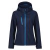 Regatta levehető kapucnis, 3 rétegű Női softshell dzseki, RETRA702, Navy/French Blue-10