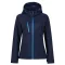 Regatta levehető kapucnis, 3 rétegű Női softshell dzseki, RETRA702, Navy/French Blue-20