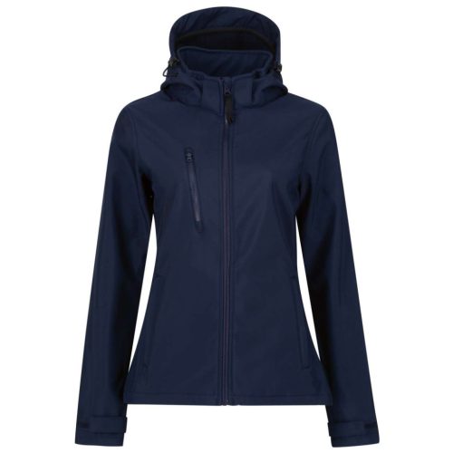 Regatta levehető kapucnis, 3 rétegű Női softshell dzseki, RETRA702, Navy/Navy-10