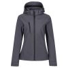 Regatta levehető kapucnis, 3 rétegű Női softshell dzseki, RETRA702, Seal Grey/Black-14