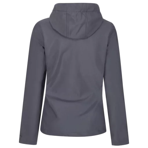 Regatta levehető kapucnis, 3 rétegű Női softshell dzseki, RETRA702, Seal Grey/Black-14