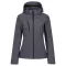 Regatta levehető kapucnis, 3 rétegű Női softshell dzseki, RETRA702, Seal Grey/Black-16