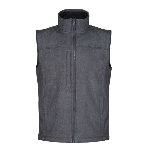 Regatta FLUX férfi softshell mellény, RETRA788, Marl Grey/Black-XS