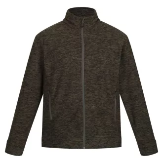   Regatta THORNLY marl férfi cipzáros polár pulóver, RETRF603, Dark Khaki Marl-S