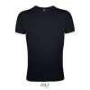 REGENT FIT környakas testhez álló férfi póló, SOL'S SO00553, Deep Black-S