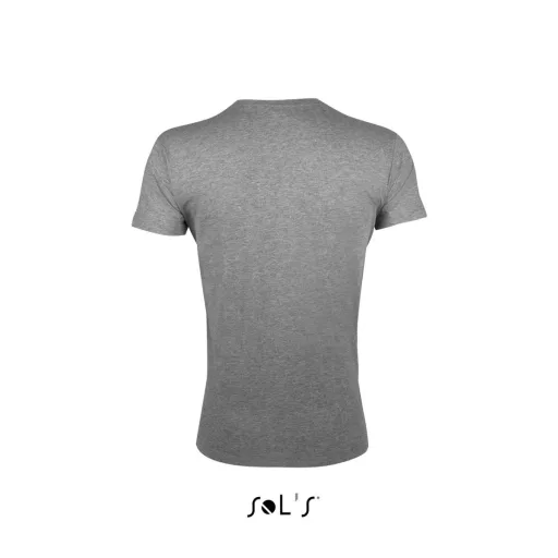 REGENT FIT környakas testhez álló férfi póló, SOL'S SO00553, Grey Melange-XL