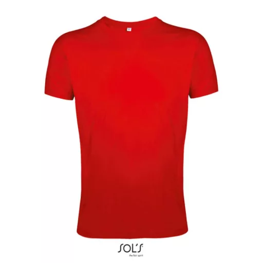 REGENT FIT környakas testhez álló férfi póló, SOL'S SO00553, Red-M