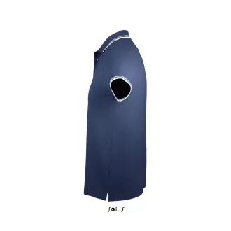   PASADENA férfi galléros póló kontrasztos csíkokkal, SOL'S SO00577, French Navy/White-S