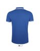PASADENA férfi galléros póló kontrasztos csíkokkal, SOL'S SO00577, Royal Blue/White-2XL