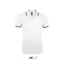 PASADENA férfi galléros póló kontrasztos csíkokkal, SOL'S SO00577, White/Navy-M