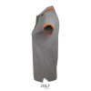 PASADENA Női galléros póló kontrasztos csíkokkal, SOL'S SO00578, Grey Melange/Orange-S