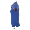 PASADENA Női galléros póló kontrasztos csíkokkal, SOL'S SO00578, Royal Blue/Neon Coral-L