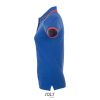 PASADENA Női galléros póló kontrasztos csíkokkal, SOL'S SO00578, Royal Blue/Neon Coral-L