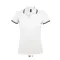 PASADENA Női galléros póló kontrasztos csíkokkal, SOL'S SO00578, White/Navy-S