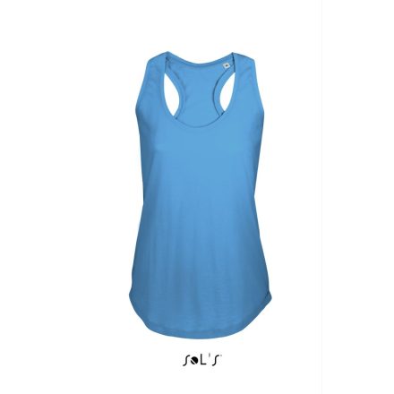 Női ujjatlan sporthátú trikó, SOL'S SO00579, Aqua-XS