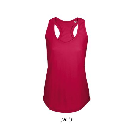 Női ujjatlan sporthátú trikó, SOL'S SO00579, Red-XS