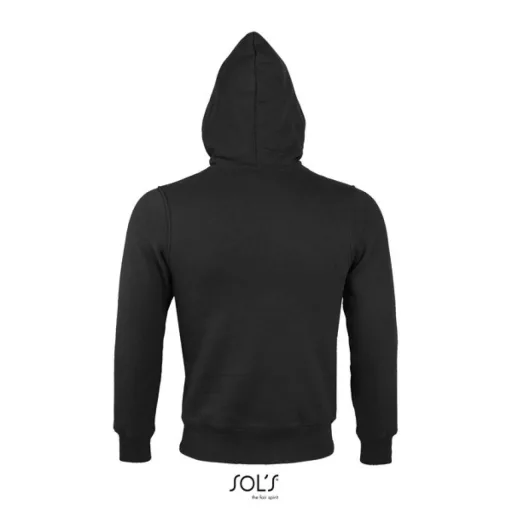 Uniszex cipzáras kapucnis pulóver, sherpa béléssel, SOL'S SO00584, Black-XL