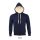 Uniszex cipzáras kapucnis pulóver, sherpa béléssel, SOL'S SO00584, French Navy-2XL