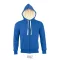 Uniszex cipzáras kapucnis pulóver, sherpa béléssel, SOL'S SO00584, Royal Blue-L